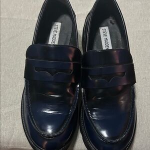 Steve Madden Men's Navy Loafers